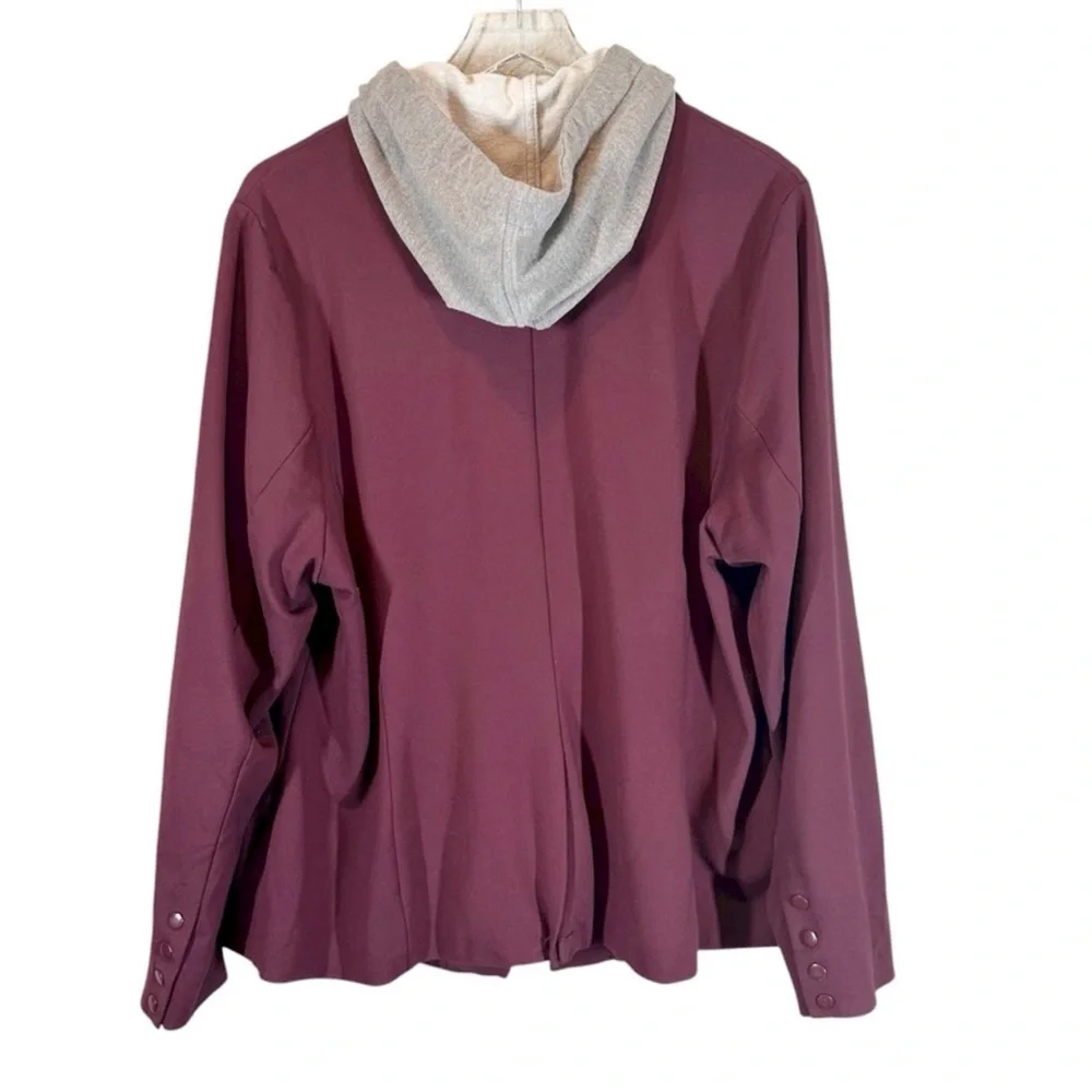 Torrid Burgundy blazer Jacket with‎ Hoodie size 3X